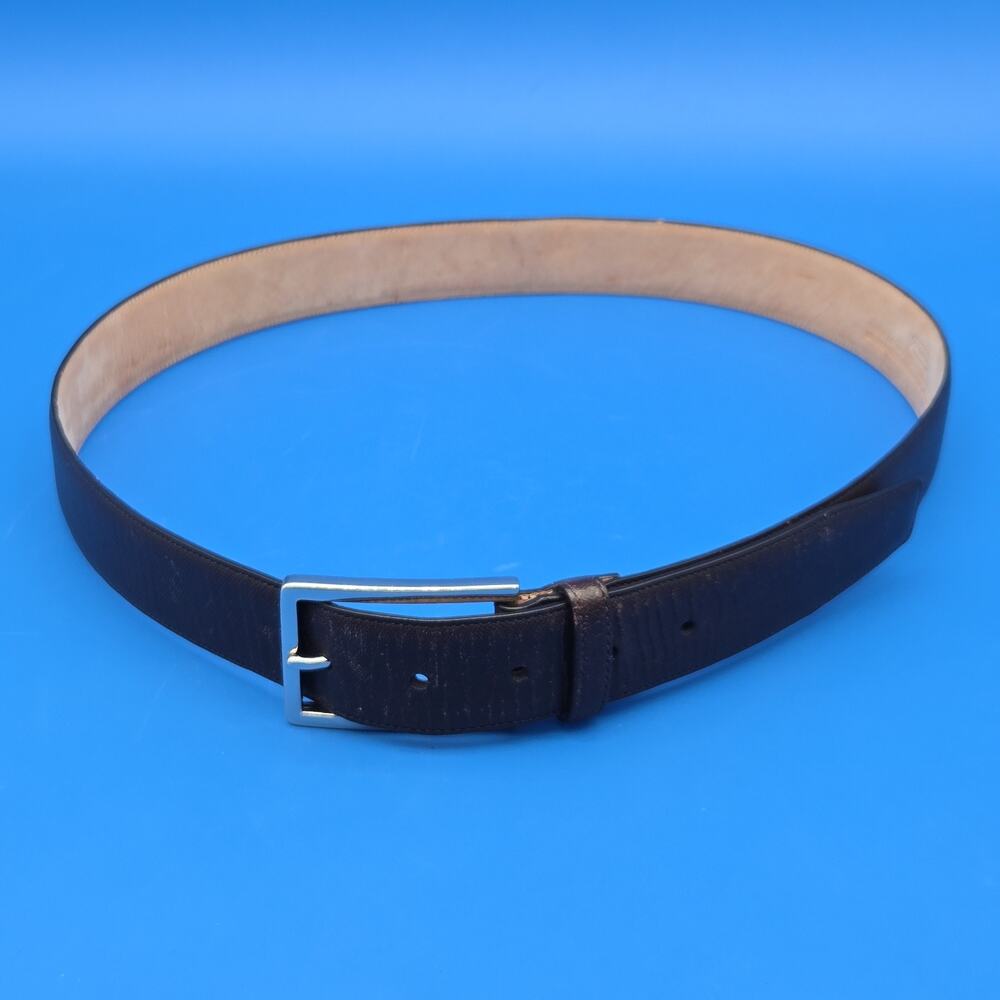 Coach 90246 Men’s Leather Belt 36"/90cm Dark Brown Solid Brass Buckle